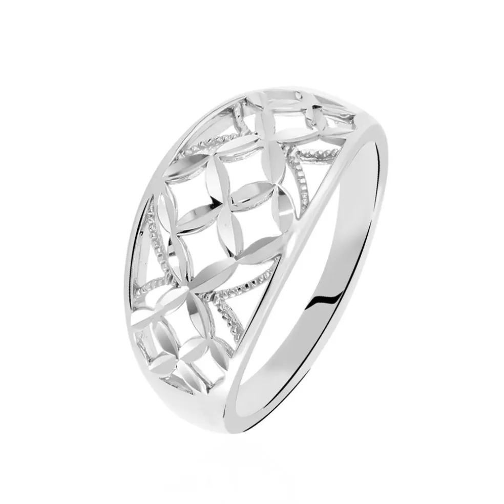 Bague Losangia Argent Blanc