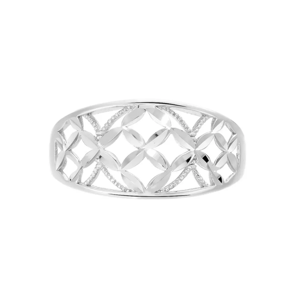 Bague Losangia Argent Blanc