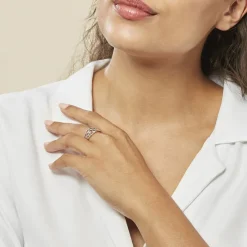 Bague Losangia Argent Blanc