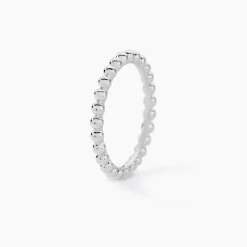 Bague Louisette Argent Blanc