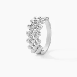 Bague Louisette Argent Blanc