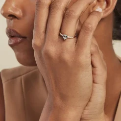 Bague Love Ring Or Jaune Topaze Oxyde De Zirconium