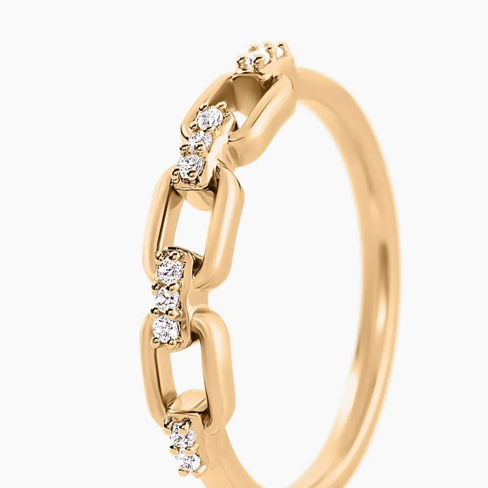 Bague Lueur Plaqué Or Jaune Oxyde De Zirconium