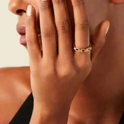 Bague Lueur Plaqué Or Jaune Oxyde De Zirconium