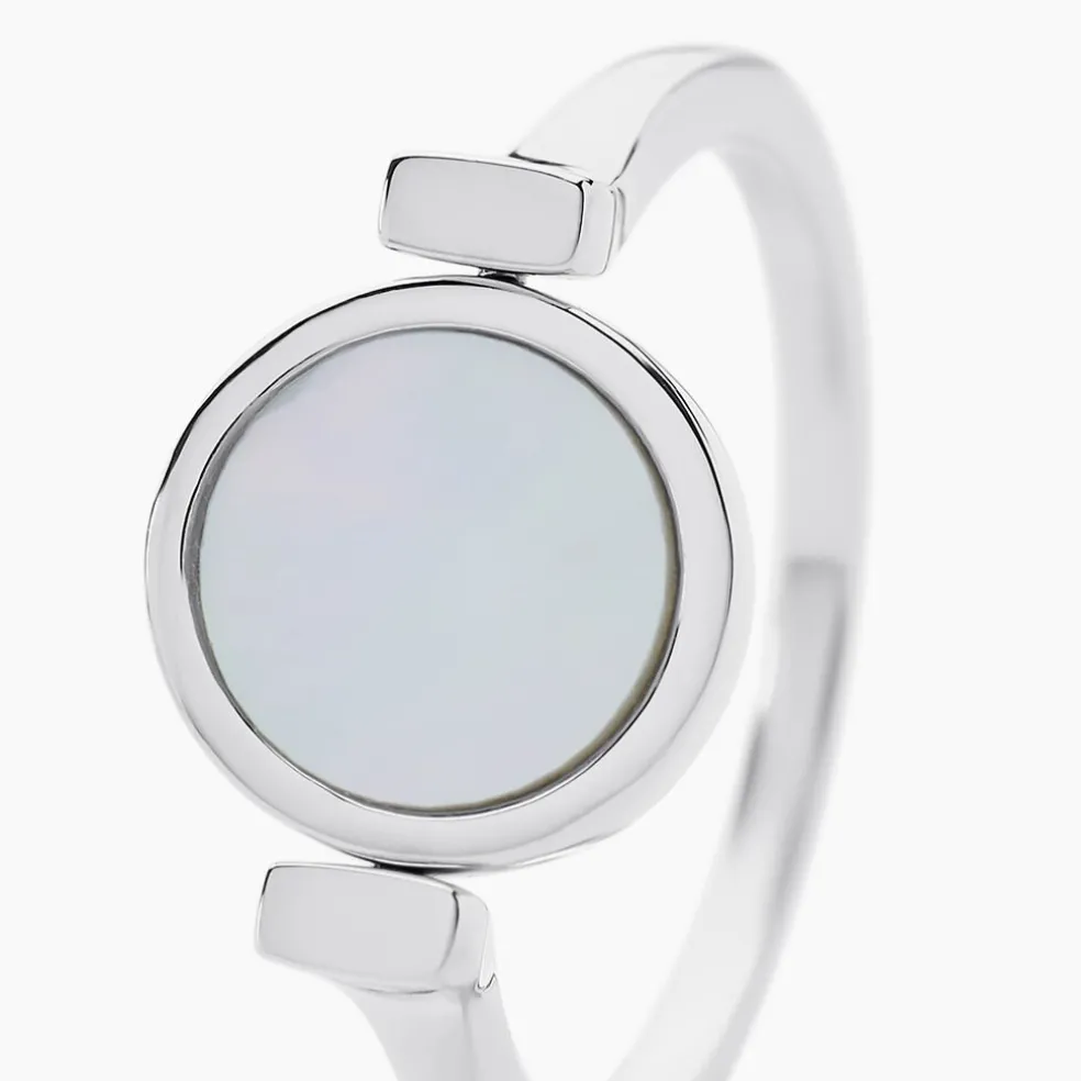 Bague Lunatique Argent Blanc Lapis Lazuli Nacre