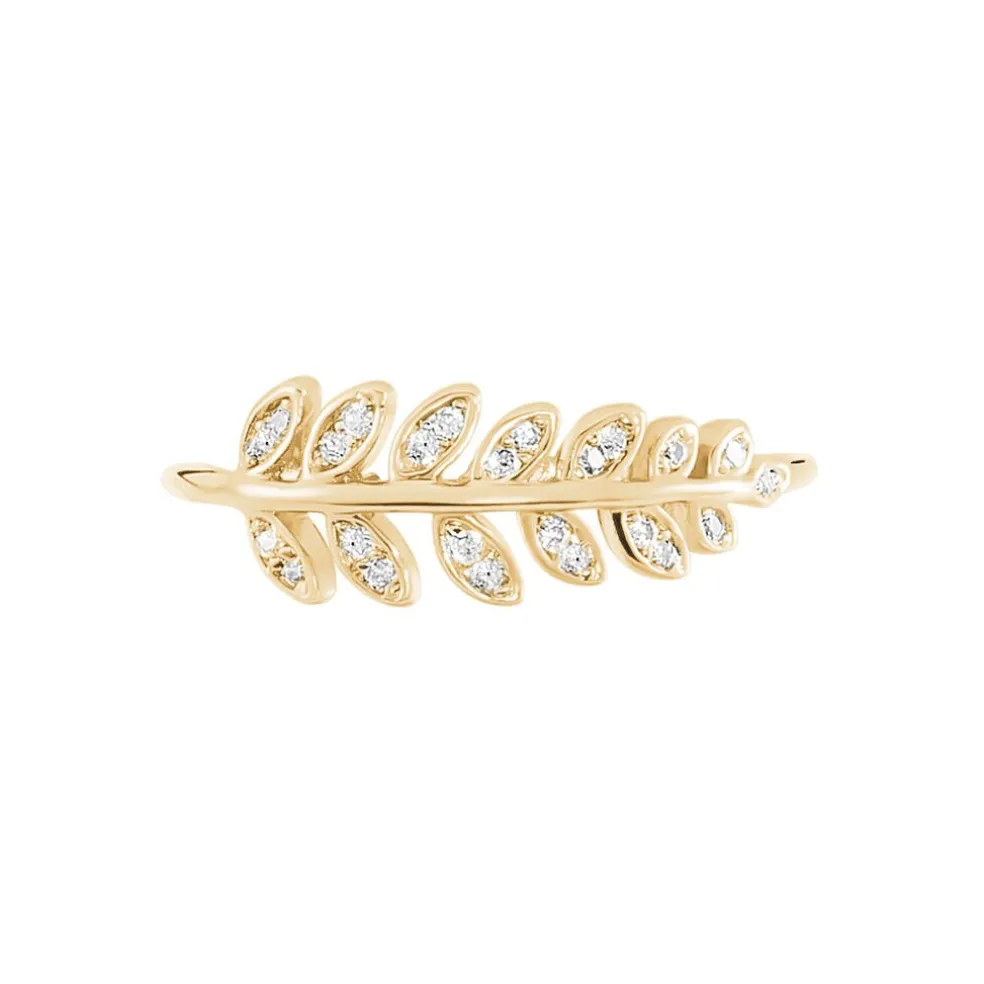 Bague Luz Plaque Or Jaune Oxyde De Zirconium
