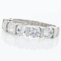 Bague Lyana Or Blanc Oxyde De Zirconium