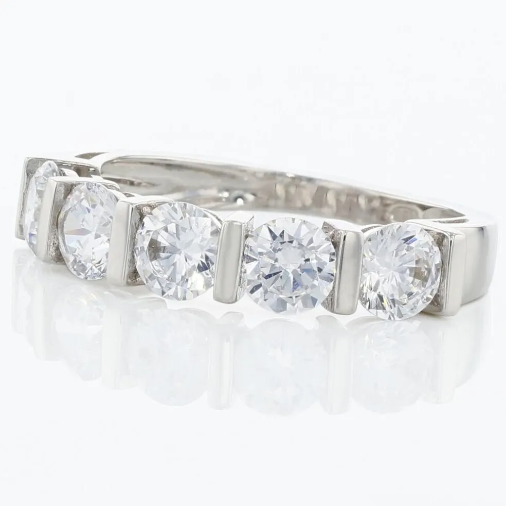 Bague Lyana Or Blanc Oxyde De Zirconium