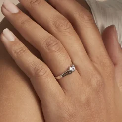 Bague Lyse Argent Blanc Oxyde De Zirconium