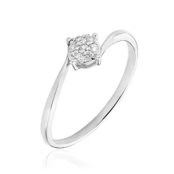 Bague Lysia Or Blanc Diamant