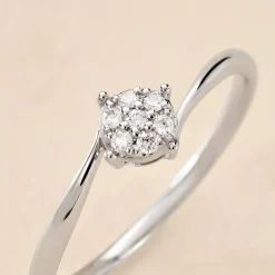 Bague Lysia Or Blanc Diamant