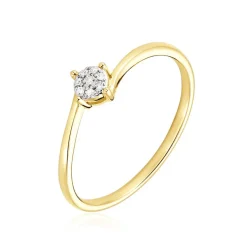 Bague Lysia Or Jaune Diamant
