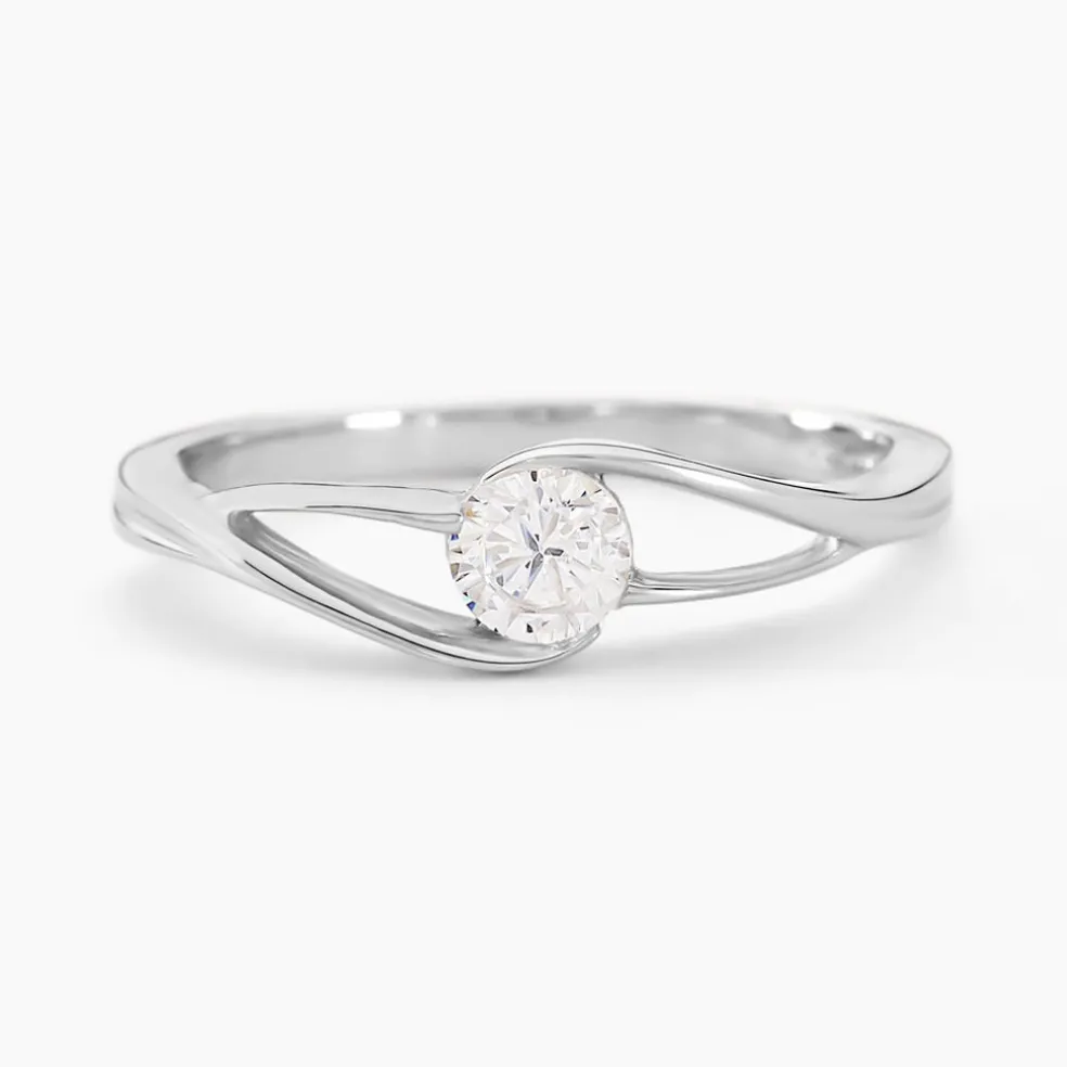 Bague Lysie Argent Blanc Oxyde De Zirconium