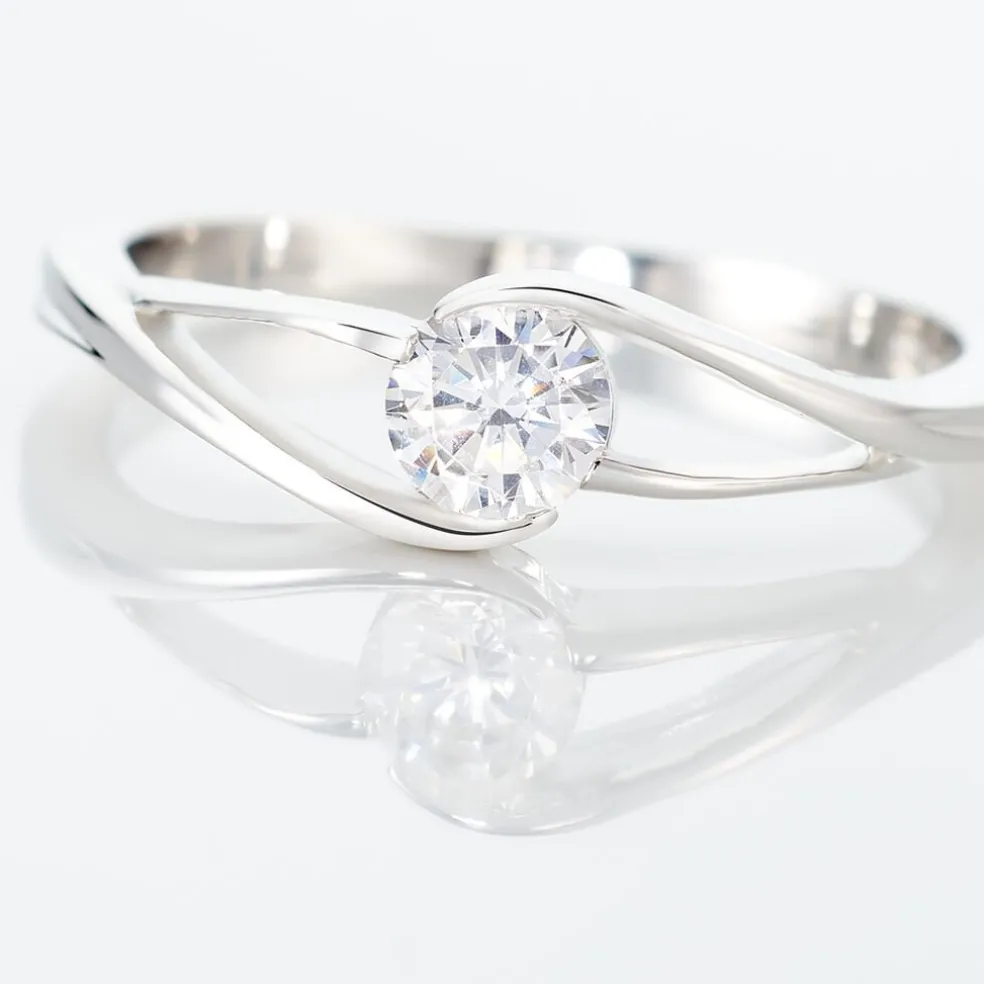 Bague Lysie Argent Blanc Oxyde De Zirconium