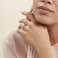 Bague Magnolia Croisee Or Jaune Diamant