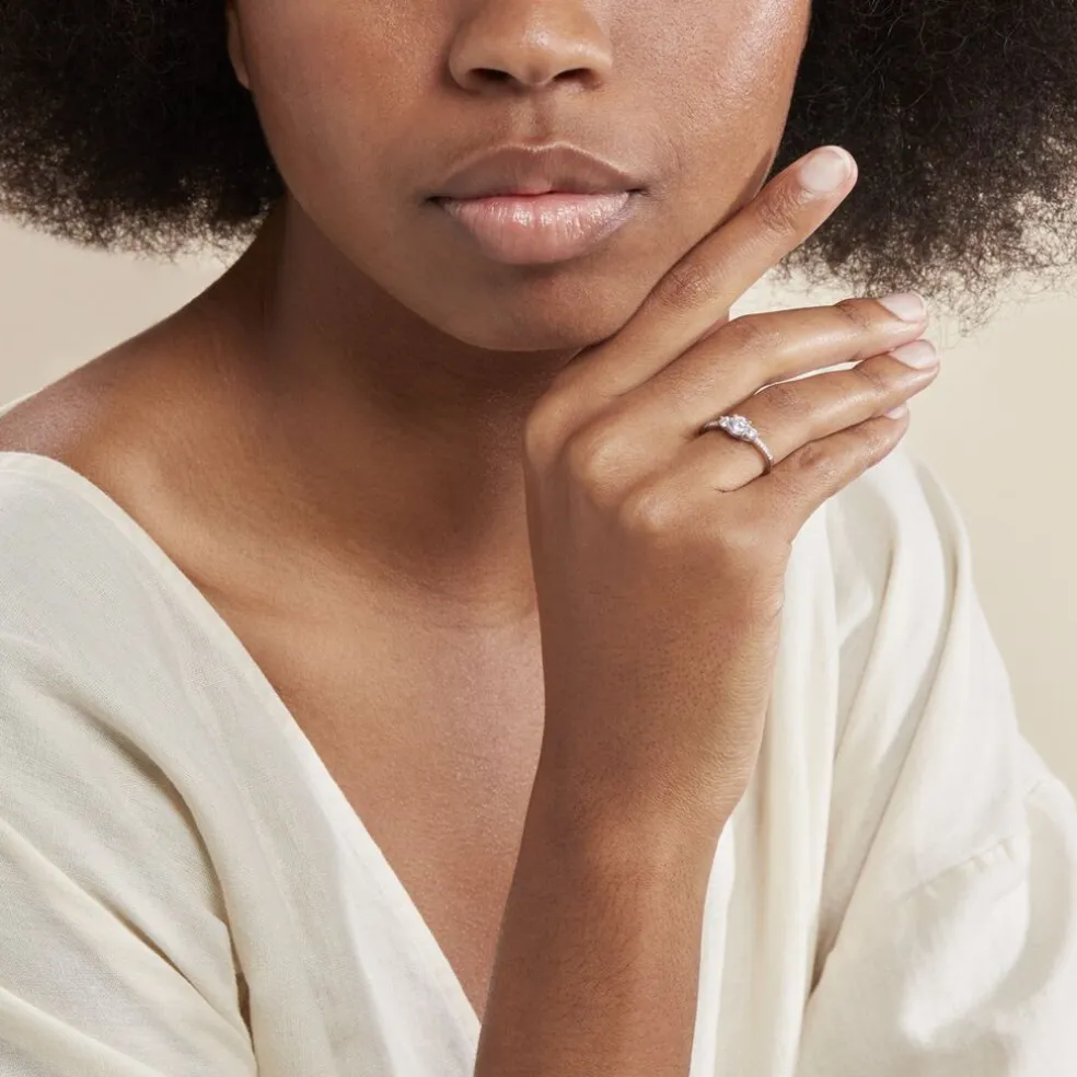 Bague Mallory Argent Blanc Oxyde De Zirconium