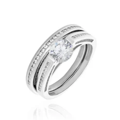 Bague Malou Argent Blanc Oxyde De Zirconium