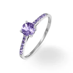 Bague Manon Or Blanc Amethyste