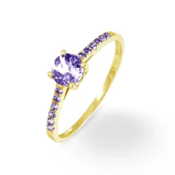 Bague Manon Or Jaune Amethyste