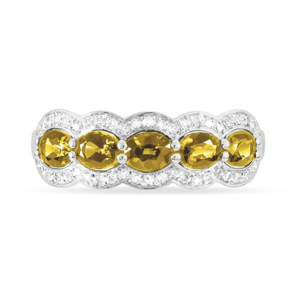 Bague Margaux Or Jaune Citrine Et Diamant