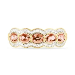 Bague Margaux Or Jaune Morganite Et Diamant