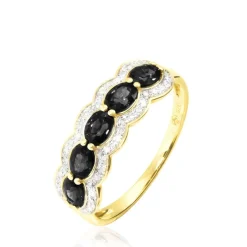 Bague Margaux Or Jaune Onyx Et Diamant