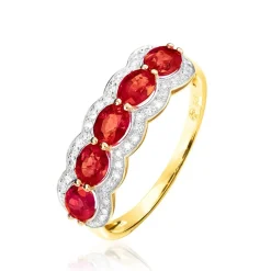 Bague Margaux Or Jaune Rubis Et Diamant