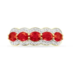 Bague Margaux Or Jaune Rubis Et Diamant