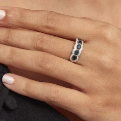 Bague Margaux Or Jaune Saphir Et Diamant