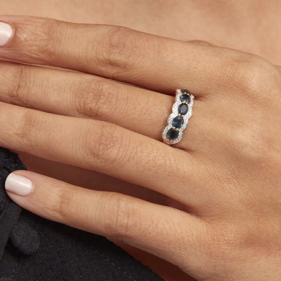 Bague Margaux Or Jaune Saphir Et Diamant
