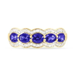 Bague Margaux Or Jaune Tanzanite Et Diamant