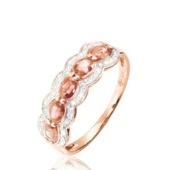 Bague Margaux Or Rose Morganite Et Diamant