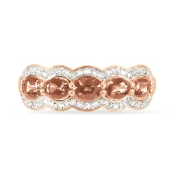 Bague Margaux Or Rose Morganite Et Diamant