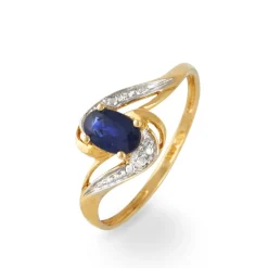 Bague Maria-serena Or Jaune Saphir