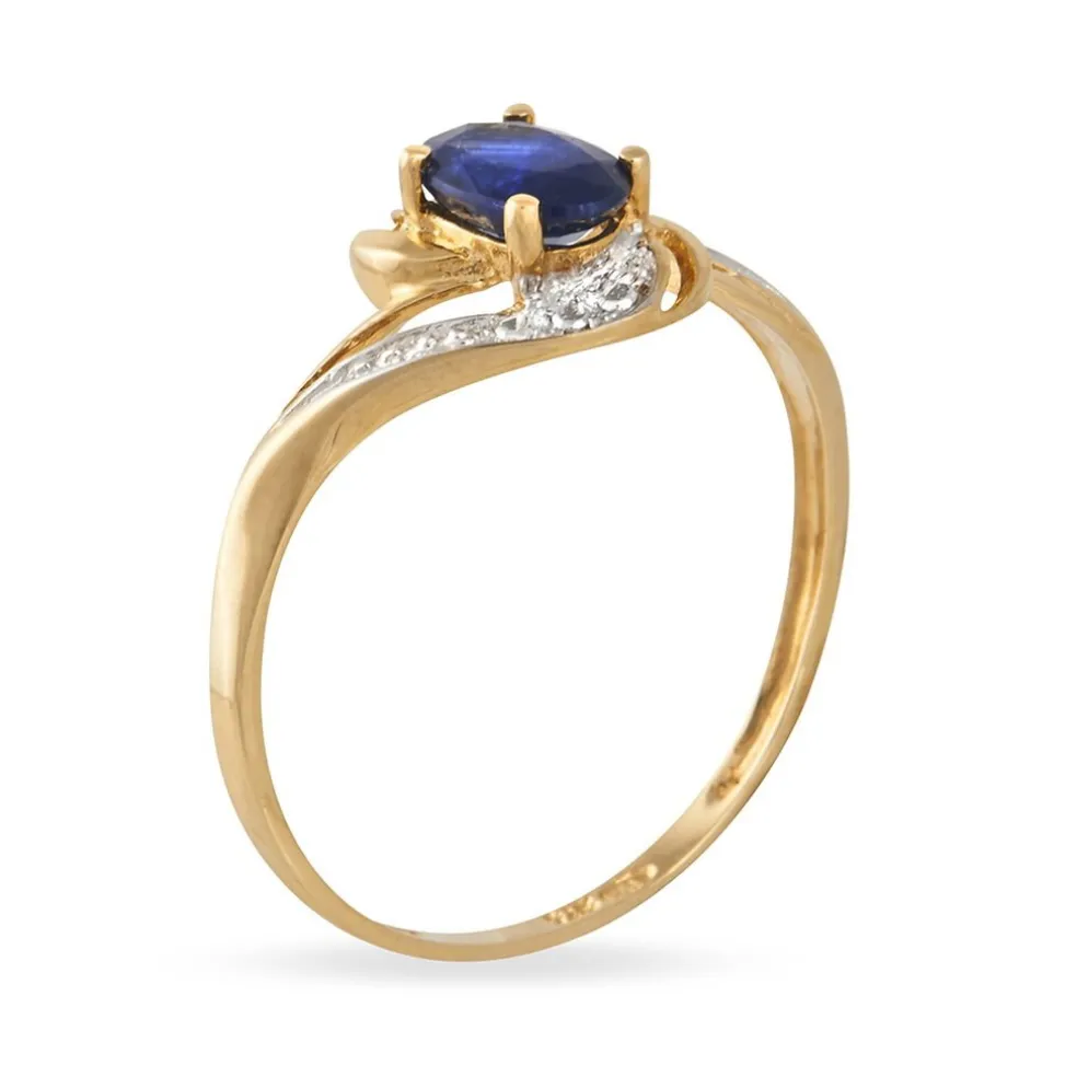 Bague Maria-serena Or Jaune Saphir