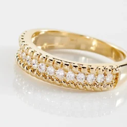 Bague Marie-baptistine Plaqué Or Jaune Oxyde De Zirconium