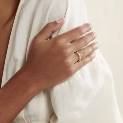 Bague Marie-baptistine Plaqué Or Jaune Oxyde De Zirconium