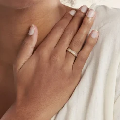 Bague Marie-baptistine Plaqué Or Jaune Oxyde De Zirconium