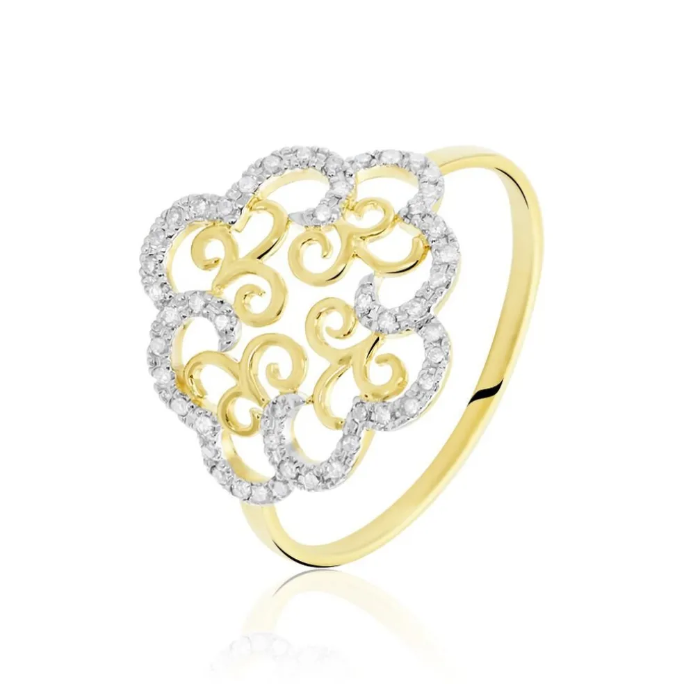 Bague Marie-christel Or Jaune Diamant