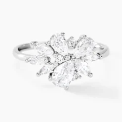 Bague Marquis Or Blanc Oxyde De Zirconium