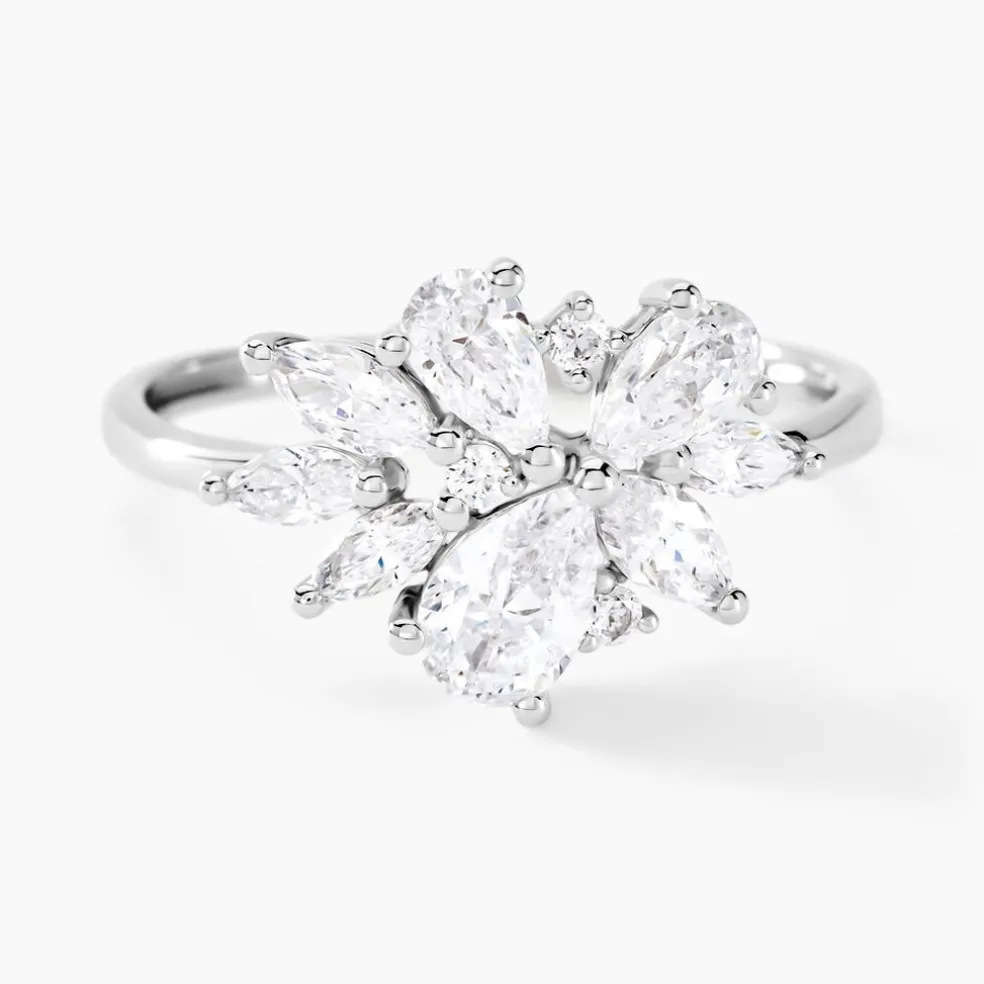 Bague Marquis Or Blanc Oxyde De Zirconium
