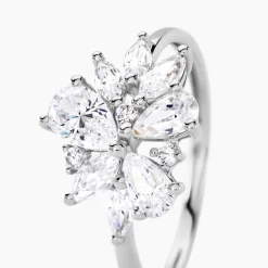 Bague Marquis Or Blanc Oxyde De Zirconium