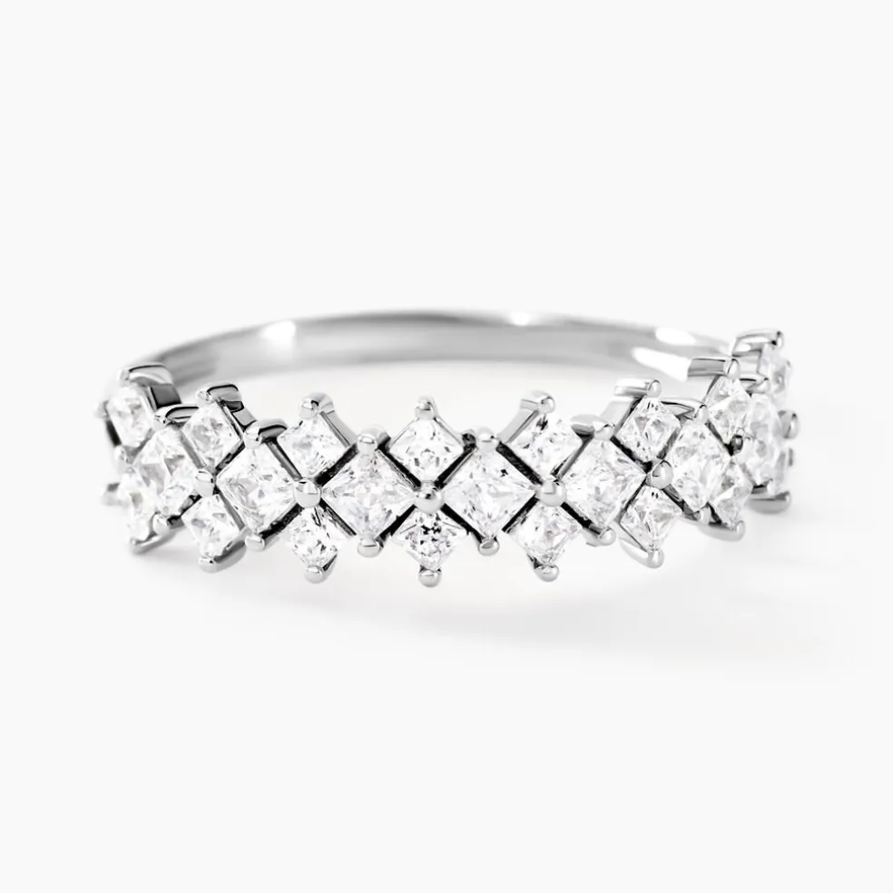 Bague Marquis Or Blanc Oxyde De Zirconium