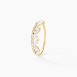 Bague Marquise Or Jaune Oxyde De Zirconium