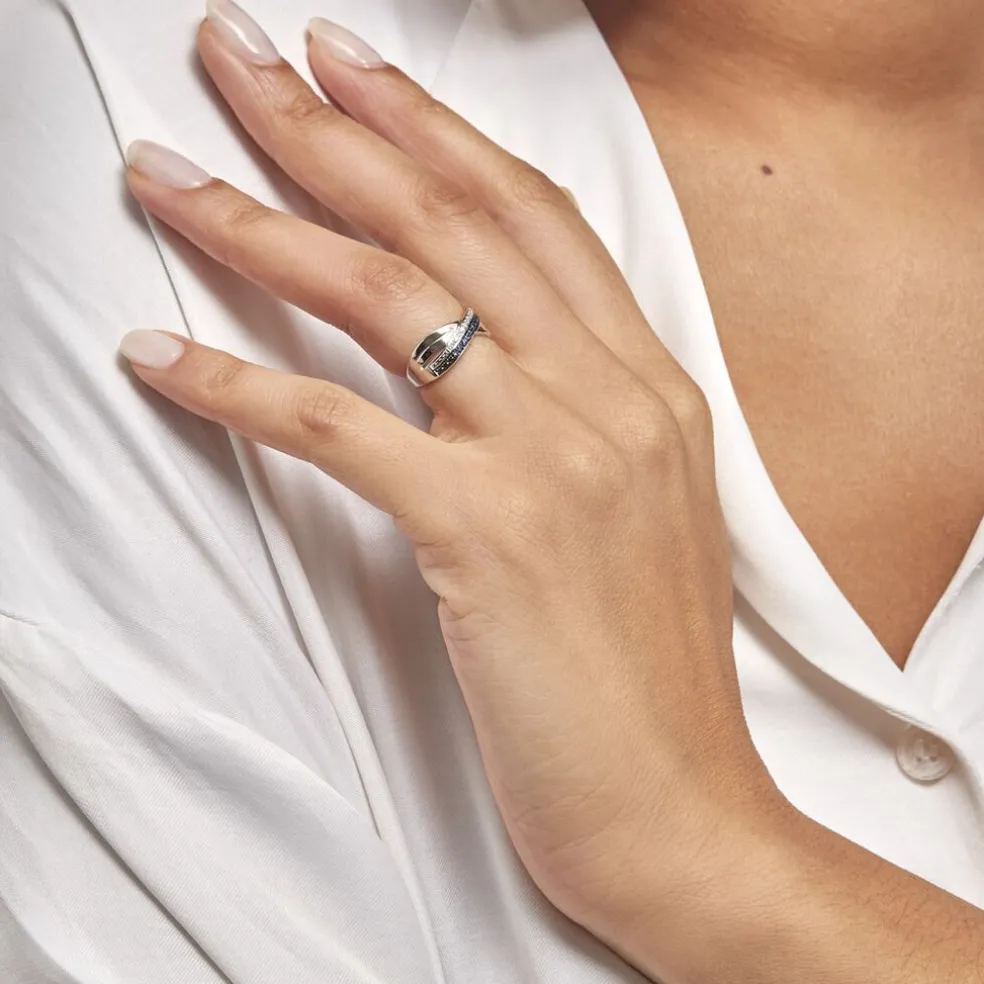 Bague Martika Or Blanc Saphir Diamant