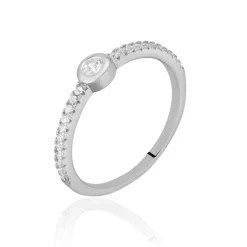 Bague Maryne Argent Blanc Oxyde De Zirconium
