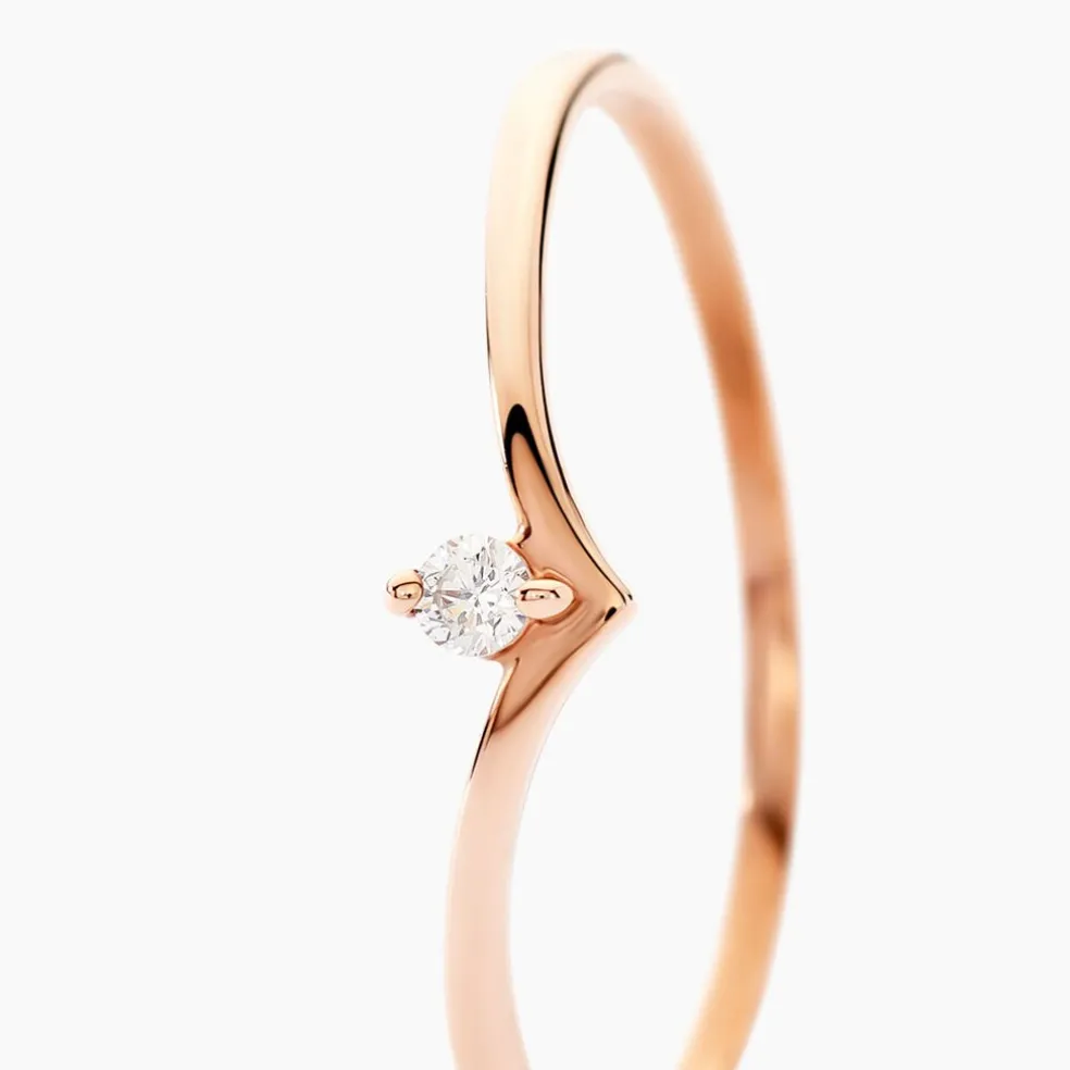 Bague Maye Or Rose Diamant