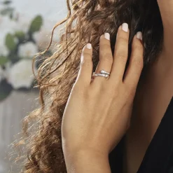 Bague Mechte Argent Oxydes De Zirconium