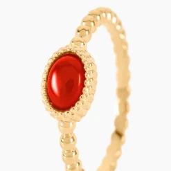 Bague Memory Plaqué Or Jaune Pierre De Synthese