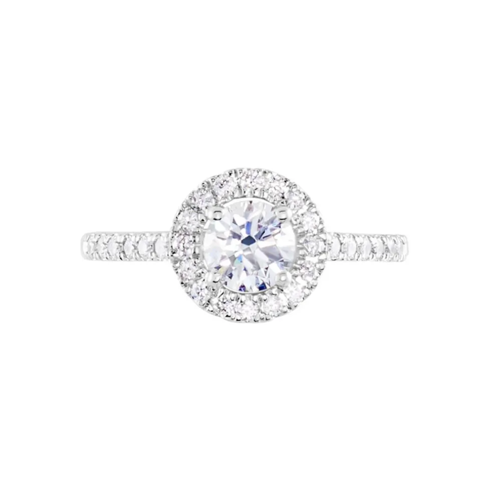 Bague Mentoura Or Blanc Diamant Synthétique